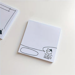 50sheets Cartoon Cat Dialogue Box Sticky Notes Message Book Office Supplies