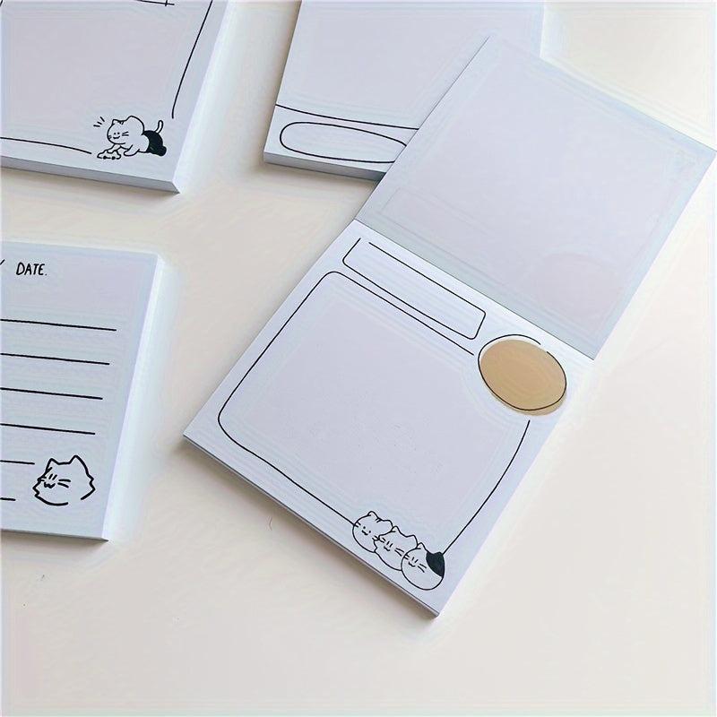 50sheets Cartoon Cat Dialogue Box Sticky Notes Message Book Office Supplies