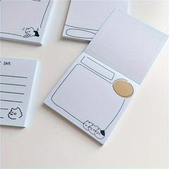 50sheets Cartoon Cat Dialogue Box Sticky Notes Message Book Office Supplies