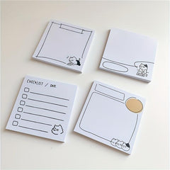 50sheets Cartoon Cat Dialogue Box Sticky Notes Message Book Office Supplies
