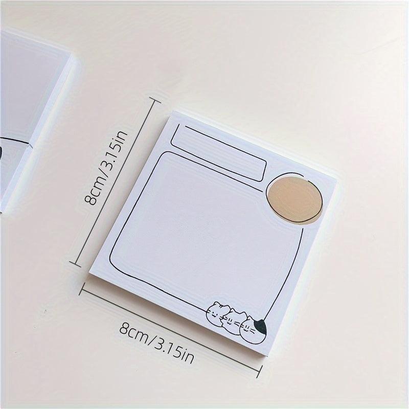 50sheets Cartoon Cat Dialogue Box Sticky Notes Message Book Office Supplies