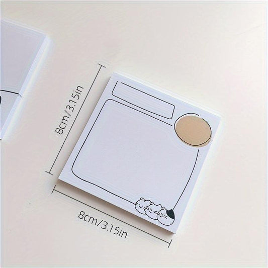 50sheets Cartoon Cat Dialogue Box Sticky Notes Message Book Office Supplies