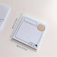 50sheets Cartoon Cat Dialogue Box Sticky Notes Message Book Office Supplies