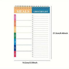 Weekly Meal Planner Pad with Tear Off Grocery Checklist