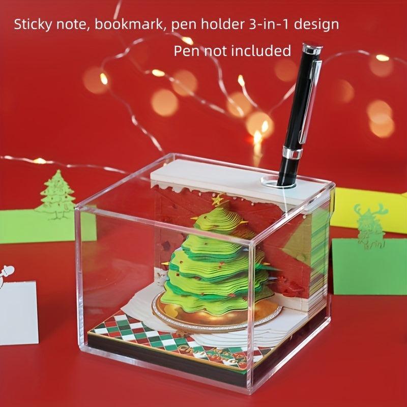 Christmas Tree 3D Memo Pad 269 Sheets Office Supplies Stationery Christmas Gift