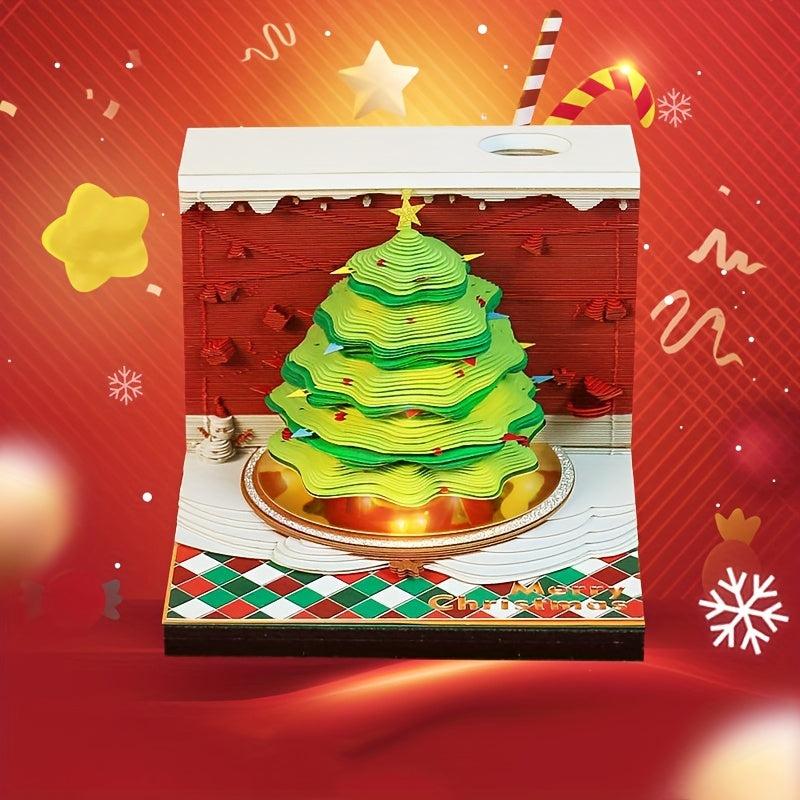 Christmas Tree 3D Memo Pad 269 Sheets Office Supplies Stationery Christmas Gift