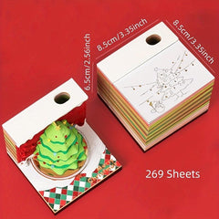 Christmas Tree 3D Memo Pad 269 Sheets Office Supplies Stationery Christmas Gift