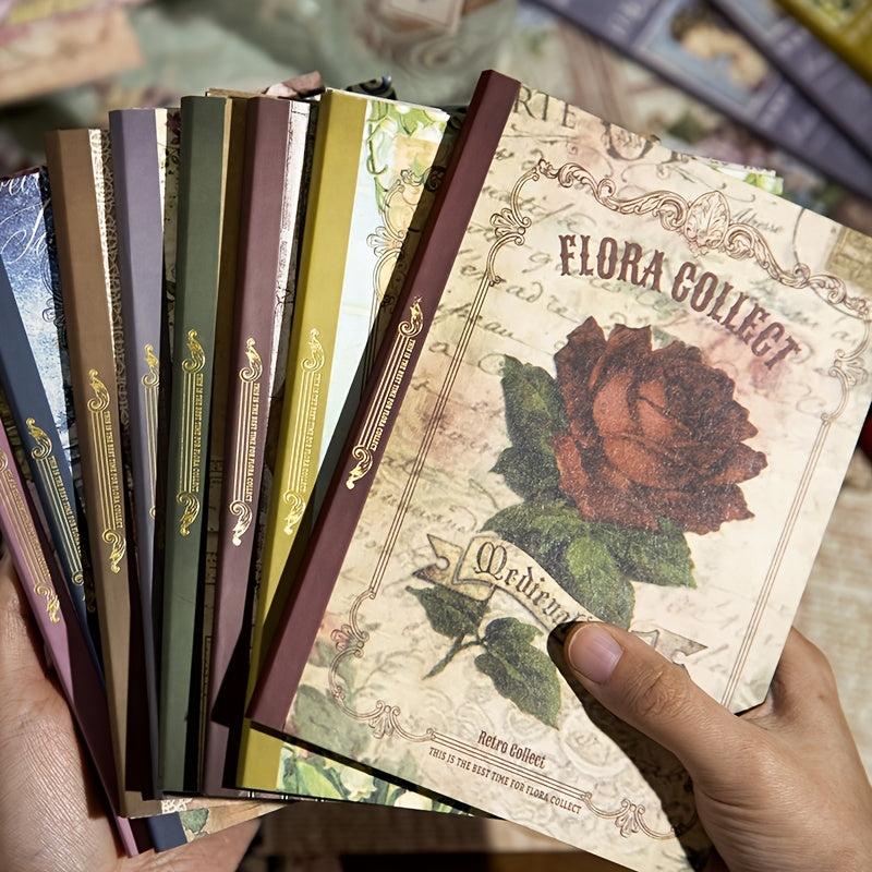 40 Pieces Retro Paper Rose Flower Manual Material Paper 17x53 cm