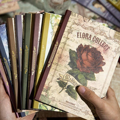 40 Pieces Retro Paper Rose Flower Manual Material Paper 17x53 cm