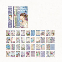 40 Pieces Retro Paper Rose Flower Manual Material Paper 17x53 cm