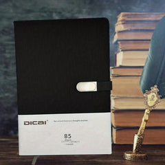 B5 Soft Leather Notepad Magnetic Ring Buckle Business Notebook