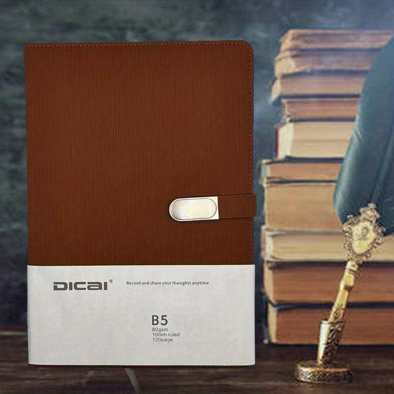 B5 Soft Leather Notepad Magnetic Ring Buckle Business Notebook