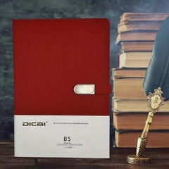 B5 Soft Leather Notepad Magnetic Ring Buckle Business Notebook