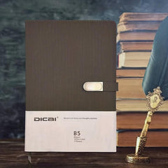 B5 Soft Leather Notepad Magnetic Ring Buckle Business Notebook