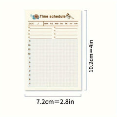 240pcs 4 Styles Portable Time Planner Daily Weekly Monthly Beige Small