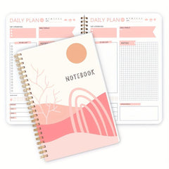Undated Weekly Planner Notebook Spiral Goals Journal To Boost Productivity