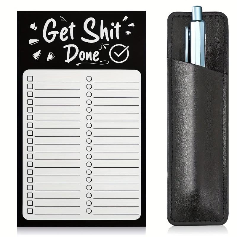 Grocery List Pads Funny Memo Notepad Magnet Refrigerator Notepad With Pen Holder