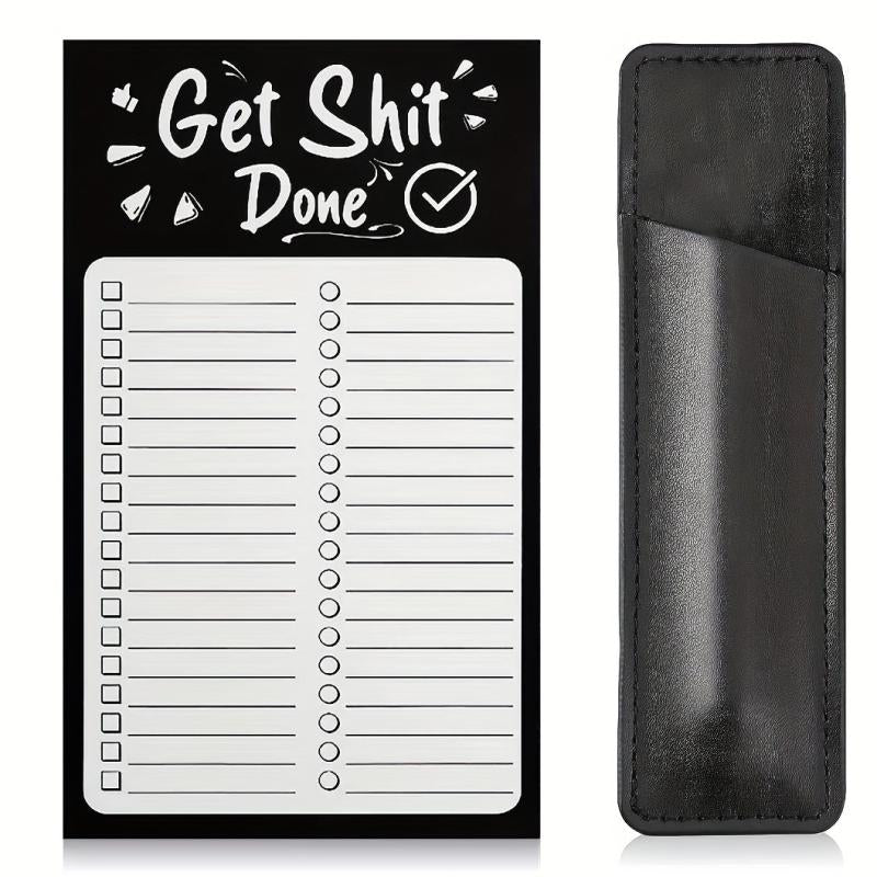 Grocery List Pads Funny Memo Notepad Magnet Refrigerator Notepad With Pen Holder