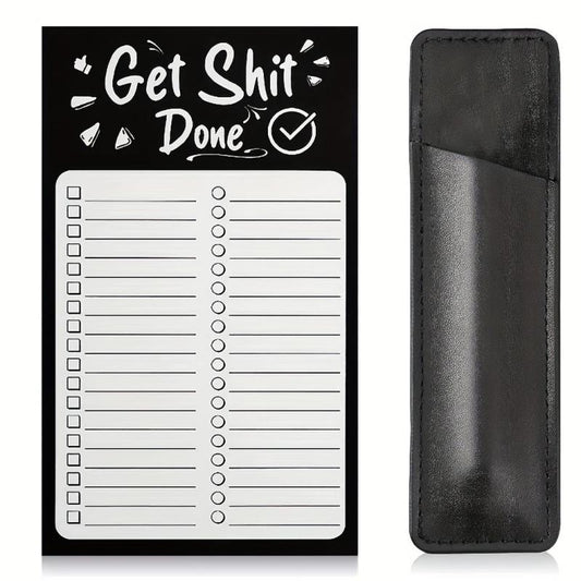Grocery List Pads Funny Memo Notepad Magnet Refrigerator Notepad With Pen Holder