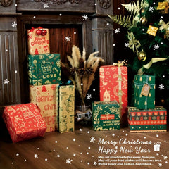 8pcs Gift Wrapping Paper Holiday Decoration Paper