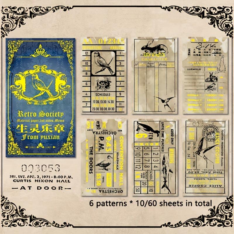 60 Sheets Writable Bronzing Decorative Book for Scrapbooking & Bullet Journals
