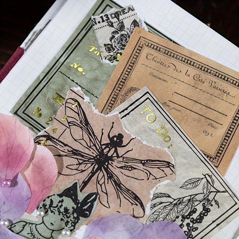 60 Sheets Writable Bronzing Decorative Book for Scrapbooking & Bullet Journals
