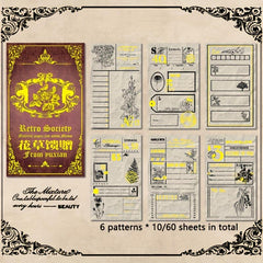 60 Sheets Writable Bronzing Decorative Book for Scrapbooking & Bullet Journals