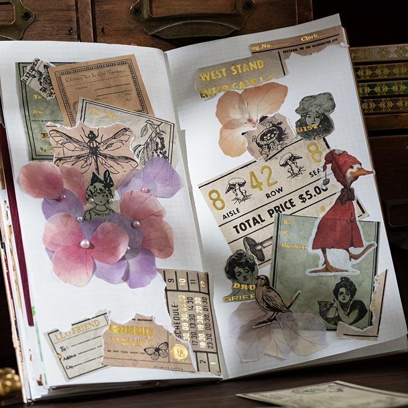 60 Sheets Writable Bronzing Decorative Book for Scrapbooking & Bullet Journals