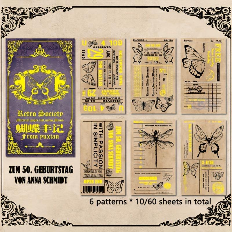 60 Sheets Writable Bronzing Decorative Book for Scrapbooking & Bullet Journals