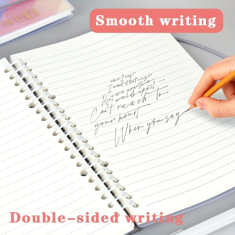 A5 B5 74 Sheets PP Waterproof Rainbow Clear Coil Notebook