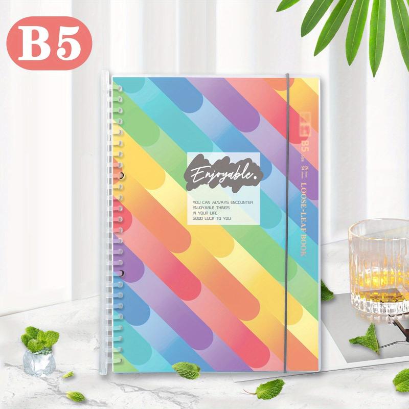 A5 B5 74 Sheets PP Waterproof Rainbow Clear Coil Notebook