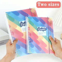 A5 B5 74 Sheets PP Waterproof Rainbow Clear Coil Notebook