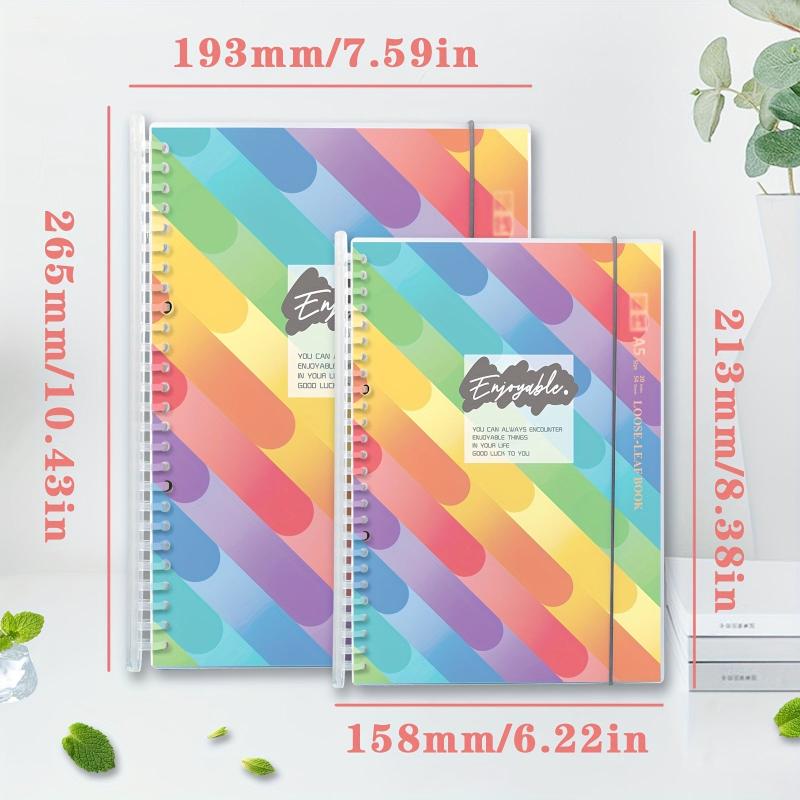 A5 B5 74 Sheets PP Waterproof Rainbow Clear Coil Notebook
