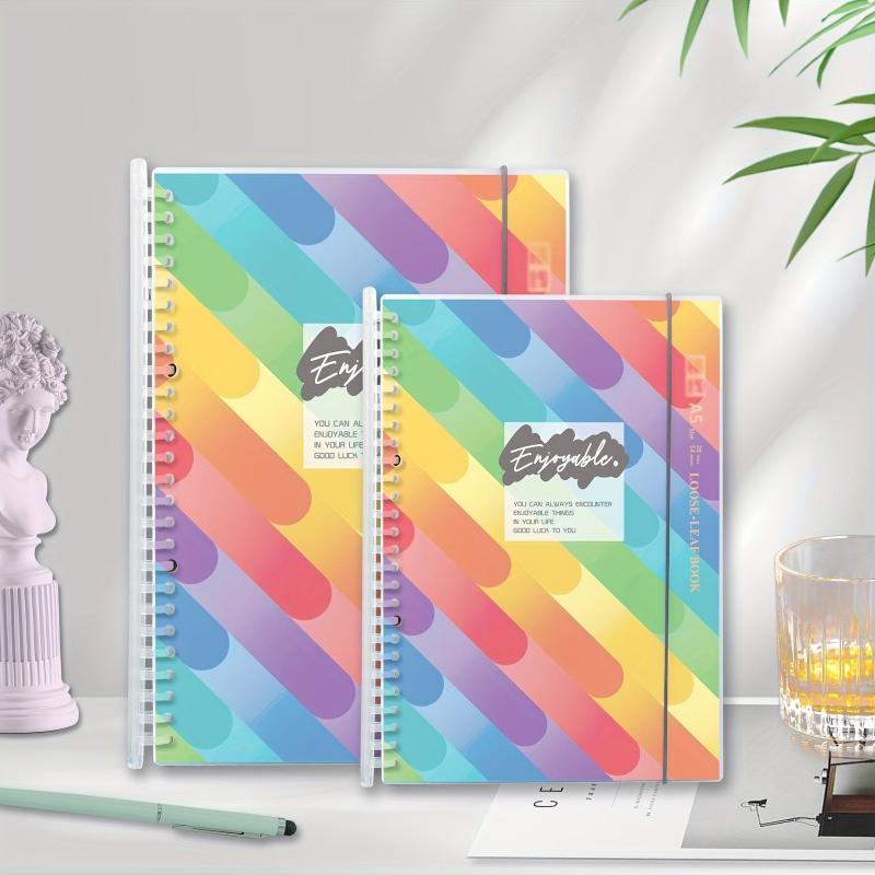 A5 B5 74 Sheets PP Waterproof Rainbow Clear Coil Notebook