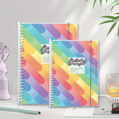 A5 B5 74 Sheets PP Waterproof Rainbow Clear Coil Notebook