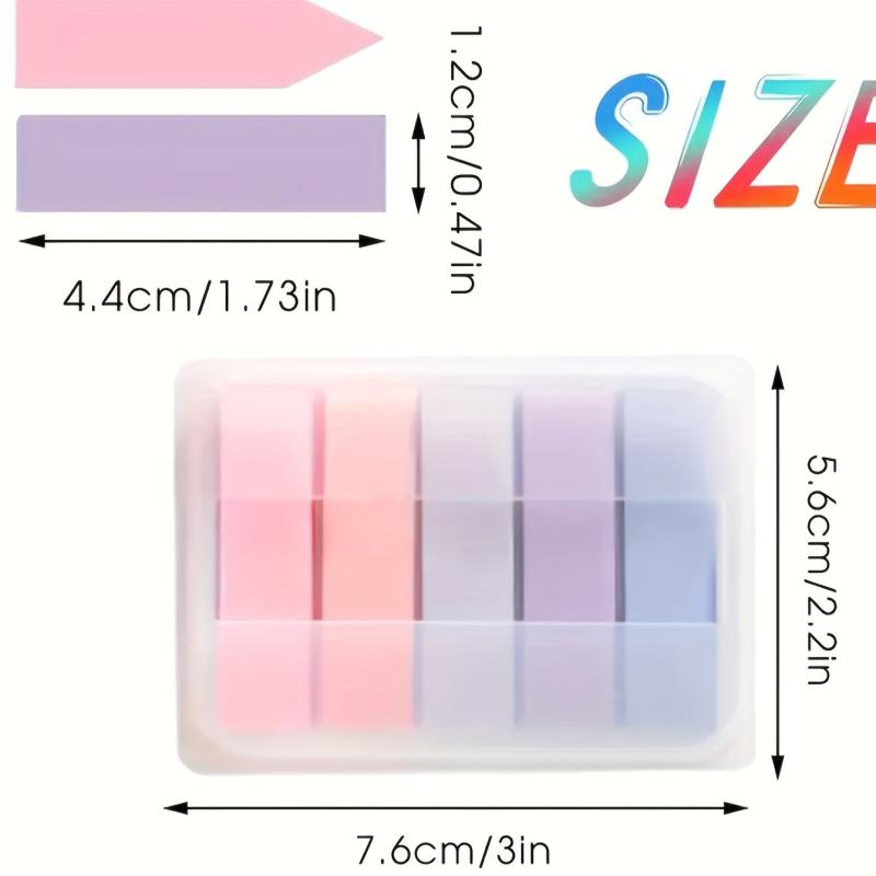 3pcs Colorful Index Stickers Student Reading Marking Stickers