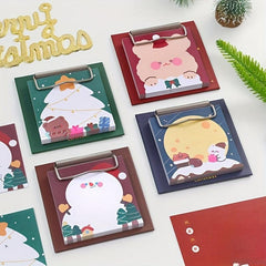 Christmas Clipboard Notepad Student Cartoon Non sticky Message Notepad