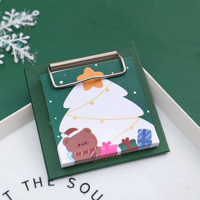 Christmas Clipboard Notepad Student Cartoon Non sticky Message Notepad