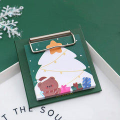 Christmas Clipboard Notepad Student Cartoon Non sticky Message Notepad