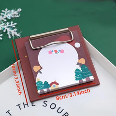 Christmas Clipboard Notepad Student Cartoon Non sticky Message Notepad
