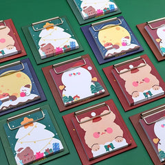 Christmas Clipboard Notepad Student Cartoon Non sticky Message Notepad