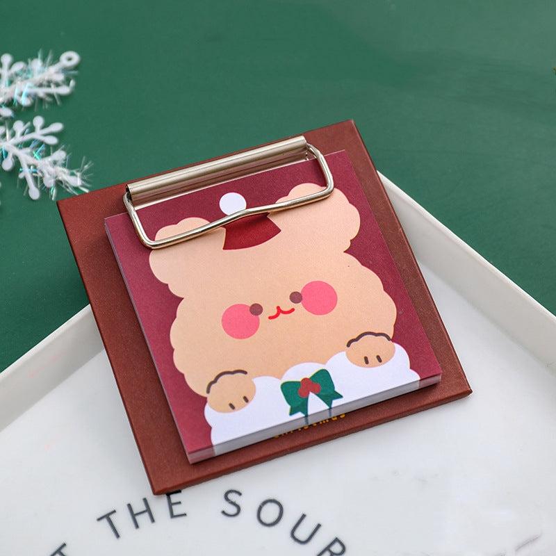 Christmas Clipboard Notepad Student Cartoon Non sticky Message Notepad