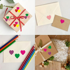 700 Colored Heart Dot Stickers Sticky Dots Coding Labels 10 Styles