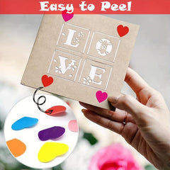 700 Colored Heart Dot Stickers Sticky Dots Coding Labels 10 Styles