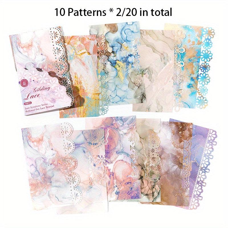 20pcs Hollow Lace Writing Material Paper for DIY Crafts Gift Wrapping