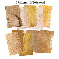 20pcs Hollow Lace Writing Material Paper for DIY Crafts Gift Wrapping