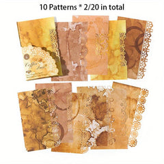 20pcs Hollow Lace Writing Material Paper for DIY Crafts Gift Wrapping
