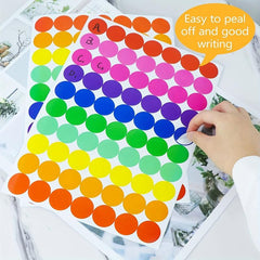 1400 PCS 20 Sheets Color Coding Labels Circle Dot Stickers Sticky Dots 10 Col