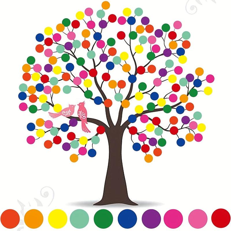 1400 PCS 20 Sheets Color Coding Labels Circle Dot Stickers Sticky Dots 10 Col