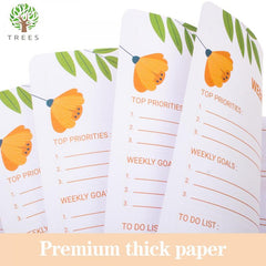 1pc Undated Weekly Planner To Do List Notebook Spiral Goals Journal